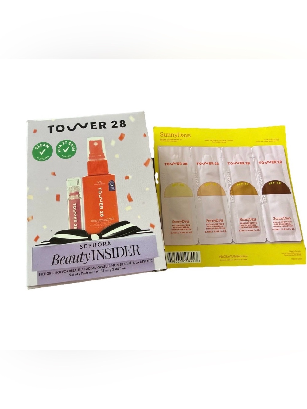 Tower 28 Sephora 2026 Set Lip Jelly SOS Daily Rescue Spray Sunny Days Sunscreen